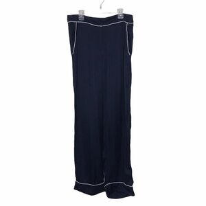Just Female Navy Blue Pajama Style Trouser Pants